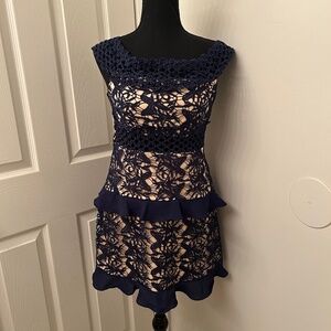 Romeo & Juliet Couture NWT Navy Off The Shoulder Mini Dress Size Medium